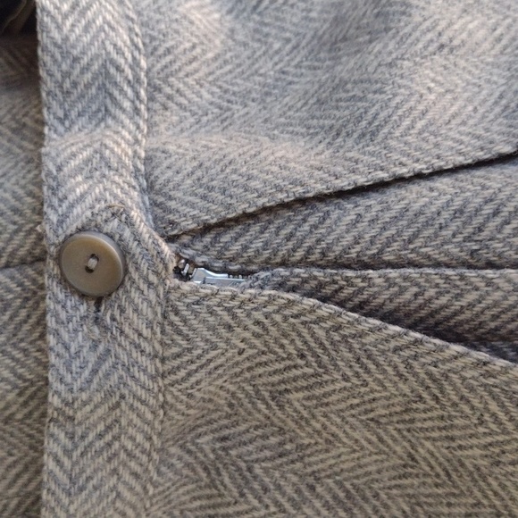 Vintage Summit of Boston Gray Herringbone Wool Skirt 4 - Picture 4 of 8